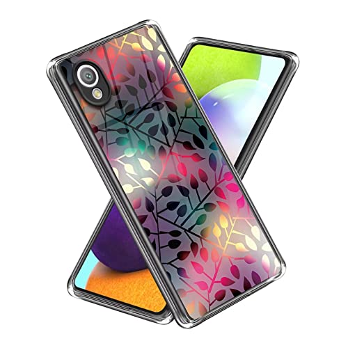 Xunlaixin Kompatibel mit Sony Xperia L1 Hülle, mit Displayschutz, Klare weiche Silikon TPU Bumper Hülle Transparent für Sony Xperia L1 (Bunte Blätter) von Xunlaixin