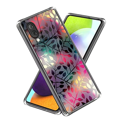 Xunlaixin Kompatibel mit Sony Xperia L3 Hülle, mit Displayschutz, Klare weiche Silikon TPU Bumper Hülle Transparent für Sony Xperia L3 (Bunte Blätter) von Xunlaixin