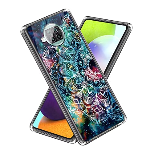 Xunlaixin Kompatibel mit Xiaomi Mi 10T Lite 5G Hülle, mit Displayschutz, Klare weiche Silikon TPU Bumper Hülle Transparent für Xiaomi Mi 10T Lite 5G (Mandala) von Xunlaixin