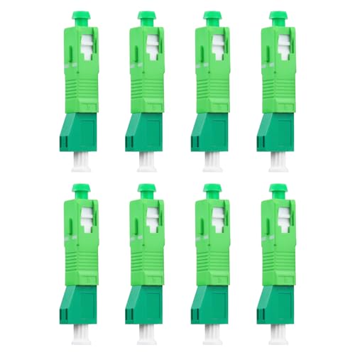 Xunsomten - 8 x Singlemode 9/125um SC/APC-Stecker auf LC/APC-Buchse, Hybrid-Glasfaser-Adapter, Simplex-Konverter Xunsomten - 8 x Singlemode 9/125um SC/APC-Stecker auf LC/APC-Buchse, Hybrid-Glasfaser-Adapter, Simplex-Konverter von Xunsomten