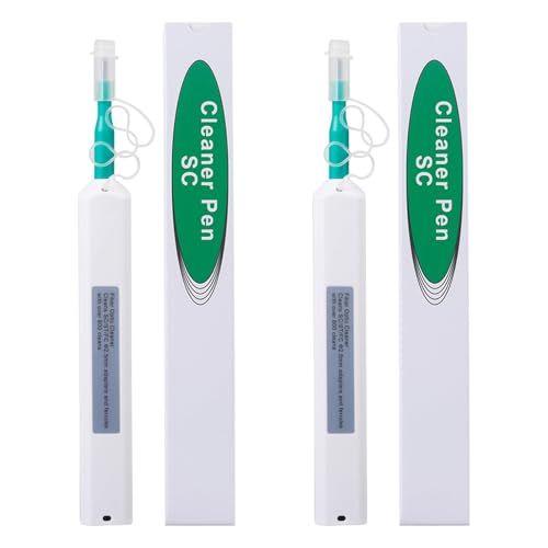Xunsomten Glasfaser-Reinigungsstift für SC/ST/FC-Stecker, 2,5 mm Aderendhülsen, 800+ wiederverwendbares professionelles Werkzeug mit Mikrobürste, kompatibel mit Ethernet, LAN, Telekom und Datacom Xunsomten Glasfaser-Reinigungsstift für SC/ST/FC-Stecker, 2,5 mm Aderendhülsen, 800+ wiederverwendbares professionelles Werkzeug mit Mikrobürste, kompatibel mit Ethernet, LAN, Telekom und Datacom von Xunsomten