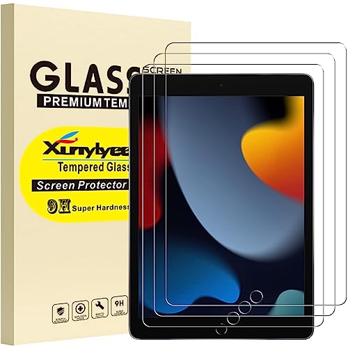 XunyLyee 3 Stück, Panzer Schutz Glas für iPad 9. / 8. / 7. Generation 10.2 Zoll Schutzfolie von XunyLyee