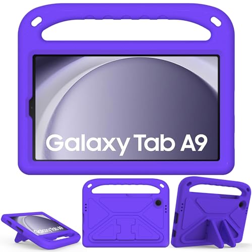 XunyLyee Hülle Kinder für Samsung Galaxy Tab A9 8.7 Zoll 2023 SM-X110/ SM-115 Eva Stoßfest Schutzhülle, Violett von XunyLyee