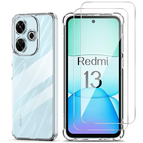 XunyLyee Hülle für Xiaomi Redmi 13 4G 6.79'' mit 2 Stück Displayschutzfolien, Weiche TPU Ultradünne Klare Stoßfeste Anti-Kratz Schutzhülle für Xiaomi Redmi 13 4G 6.79'' - Transparent XunyLyee Hülle für Xiaomi Redmi 13 4G 6.79'' mit 2 Stück Displayschutzfolien, Weiche TPU Ultradünne Klare Stoßfeste Anti-Kratz Schutzhülle für Xiaomi Redmi 13 4G 6.79'' - Transparent von XunyLyee