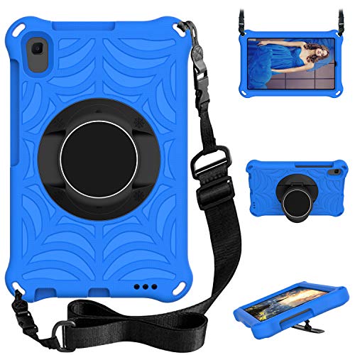 XunyLyee Kompatibel mit Huawei MediaPad M6 8.4 Hülle, Schultergurt und Ständer, Kinder-Schutzhülle Tablet für Huawei MediaPad M6 8.4" - Blau von XunyLyee
