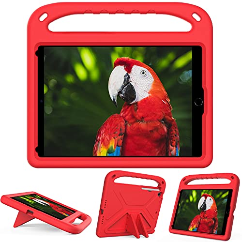 XunyLyee Kompatibel mit iPad 10.2 2020/2019 (8./7. Generation) Hülle, Eva Kinder Hülle [Handgriff Handle] Schutzhülle für iPad 10.2 (2020/2019), iPad Air 3 10.5 2019, iPad Pro 10.5 2017 - Rot von XunyLyee