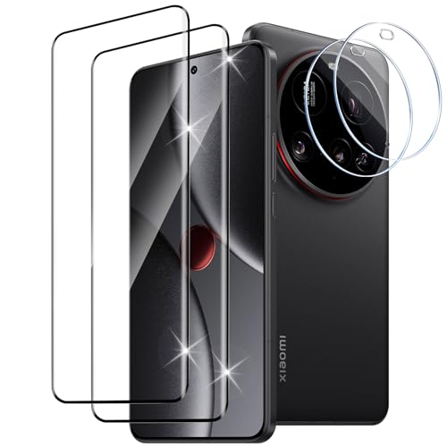 Xunzii 3D Schutzfolie für Xiaomi Mi 15 Ultra für Panzerglas mit Kameraschutz [2+2 Stück], HD 9H Härte Anti-Kratzen Schutzglas Blasenfrei Full Screen Displayschutzfolie Folie von Xunzii