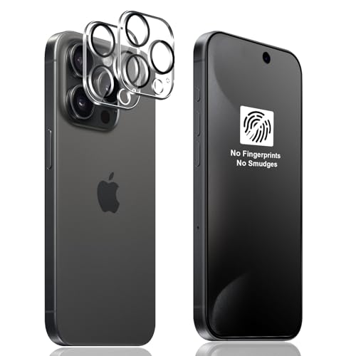 Xunzii Full Screen Matt Sichtschutz Schutzfolie für iPhone 15 Pro Max für Panzerglas, 2 Stück 9H Anti-Spy Matte Folie und 2 Stück Kameraschutz, 9H Härte Privacy Anti-Spähen Schutzglas von Xunzii