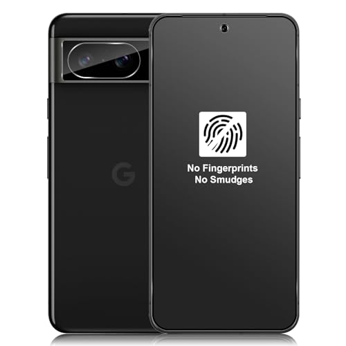 Xunzii Matt Schutzfolie für Google Pixel 8 5G für Panzerglas, Full Screen Anti-Fingerabdruck Matte Foile mit Kameraschutz [2+2 PCS], 9H Härte Schutzglas, Blendschutz Displayschutzfolie von Xunzii