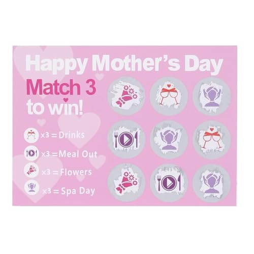 Xuodawer Muttertagsgeschenk, Geschenk für Mama, Muttertags-Rubbelkarte, Muttertagskarte, Rubbelkarte für Mama, Geschenk für Sie,B von Xuodawer