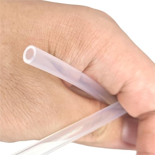 Xuulan 1 Meter klarer PTFE-Schlauch for 3D-Druckerteile, Rohr-ID 0,5 mm, 1 mm, 2 mm, 2,5 mm, 3 mm, 7 mm, 8 mm, 10 mm, 12 mm, FEP-isolierter Schlauch, starres Rohr, 600 V(ID 2mm x 4mm OD) von Xuulan