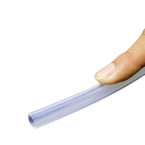 Xuulan F46 Isolierter Schlauch, 1 Meter, PTFE-FEP-Schlauch for 3D-Drucker-Teile, Rohr-ID 0,5 mm, 1 mm, 2 mm, 2,5 mm, 16 mm, 18 mm, 20 mm, starres Rohr, 600 V(Clear,ID 8mm x 10mm OD) von Xuulan