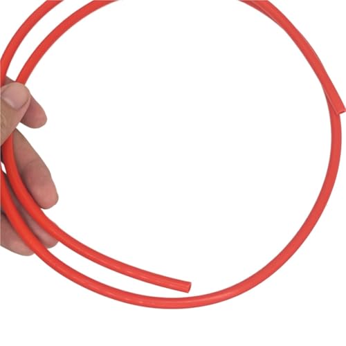 Xuulan FEP PTFE-Schlauch ID 0,5 mm 1 mm 4 mm 5 mm 6 mm 7 mm 8 mm 10 mm 12 mm F46 isolierter Schlauch starres Rohr 600 V for 3D-Drucker-Teile Rohr 1 Meter(Red,ID 4mm x 5mm OD) von Xuulan