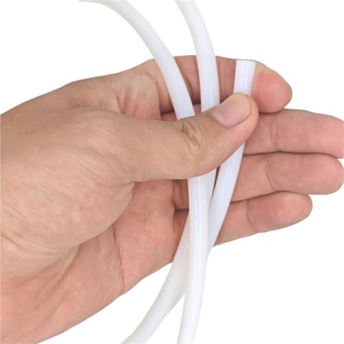 Xuulan FEP PTFE-Schlauch ID 0,5 mm 1 mm 4 mm 5 mm 6 mm 7 mm 8 mm 10 mm 12 mm F46 isolierter Schlauch starres Rohr 600 V for 3D-Drucker-Teile Rohr 1 Meter(White,ID 2.5mm x 4mm OD) von Xuulan