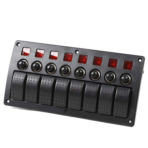 Schalter-Bedienfeld, Xuyuw 12V-24V 8 Gang DC12V/24V 8 Gang 3 in 1 Schaltpanel Schalttafel LED Schaltpanel Schalter Schalttafel für Auto Bus Boot SHIP Schalter-Bedienfeld, Xuyuw 12V-24V 8 Gang DC12V/24V 8 Gang 3 in 1 Schaltpanel Schalttafel LED Schaltpanel Schalter Schalttafel für Auto Bus Boot SHIP von Xuyuw