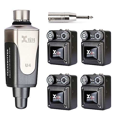 XVive U4 In-Ear Monitor Wireless System - Bundle, 1x Transmitter + 4x Receiver von Xvive