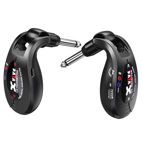 Xvive U2 Wireless Digital Transmitter/Receiver System for Guitar, Bass and Other Instruments, Rechargeable, 2.4 GHz Black Xvive U2 Wireless Digital Transmitter/Receiver System for Guitar, Bass and Other Instruments, Rechargeable, 2.4 GHz Black von Xvive
