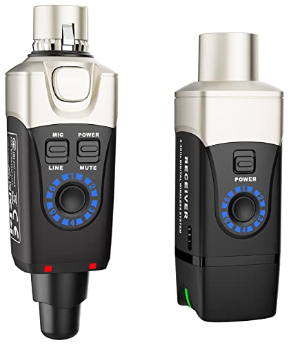 Xvive U3 Wireless Microphone System XLR Mikrofon Sender Empfänger für Dynamisches Mikrofon Audio-Mischpult, PA-System und DSLR-Kamera von Xvive