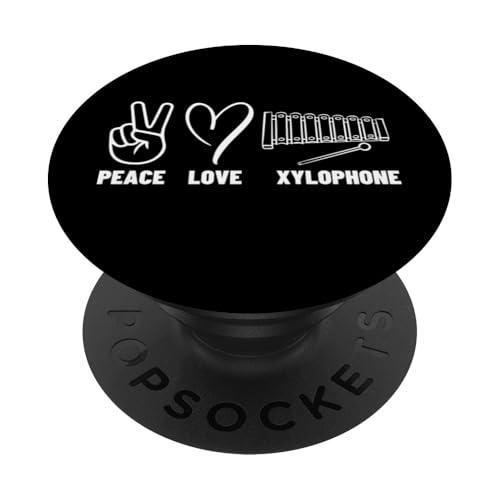 Peace Love Xylophon Herren Damen Xylophon Player PopSockets Klebender PopGrip Peace Love Xylophon Herren Damen Xylophon Player PopSockets Klebender PopGrip von Xylophone Designs For Percussion Musician