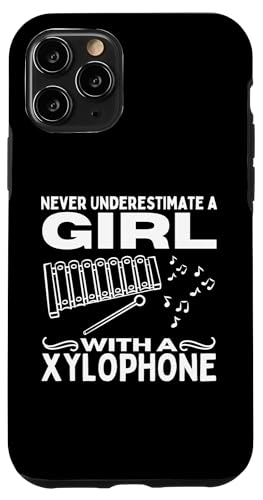 Unterschätzen Sie niemals ein Mädchen mit einem Xylophon Hülle für iPhone 11 Pro von Xylophone Designs For Percussion Musician