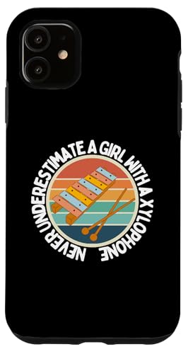 Unterschätzen Sie niemals ein Mädchen mit einem Xylophon Hülle für iPhone 11 Unterschätzen Sie niemals ein Mädchen mit einem Xylophon Hülle für iPhone 11 von Xylophone Designs For Percussion Musician
