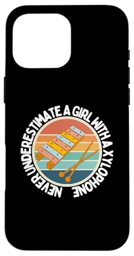 Unterschätzen Sie niemals ein Mädchen mit einem Xylophon Hülle für iPhone 16 Pro Max von Xylophone Designs For Percussion Musician