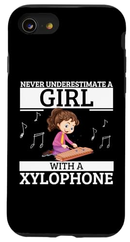 Unterschätzen Sie niemals ein Mädchen mit einem Xylophon Hülle für iPhone SE (2020) / 7 / 8 von Xylophone Designs For Percussion Musician