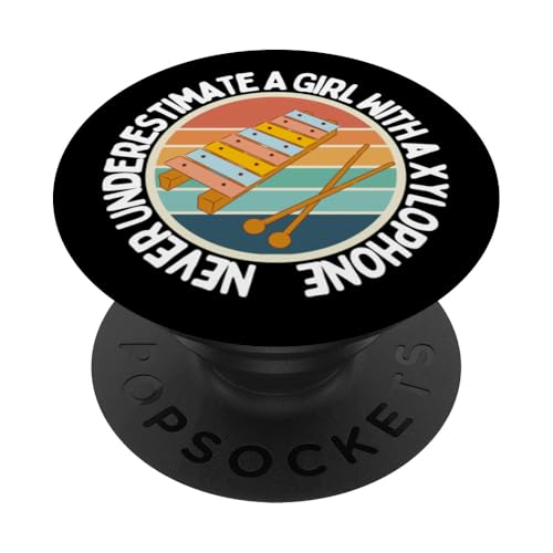 Unterschätzen Sie niemals ein Mädchen mit einem Xylophon PopSockets Klebender PopGrip Unterschätzen Sie niemals ein Mädchen mit einem Xylophon PopSockets Klebender PopGrip von Xylophone Designs For Percussion Musician