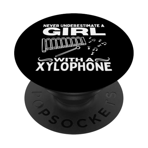 Unterschätzen Sie niemals ein Mädchen mit einem Xylophon PopSockets Klebender PopGrip Unterschätzen Sie niemals ein Mädchen mit einem Xylophon PopSockets Klebender PopGrip von Xylophone Designs For Percussion Musician
