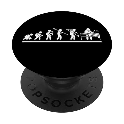 Vibraphone Evolution Men Marimba Funny Xylophon Player PopSockets Klebender PopGrip Vibraphone Evolution Men Marimba Funny Xylophon Player PopSockets Klebender PopGrip von Xylophone Designs For Percussion Musician