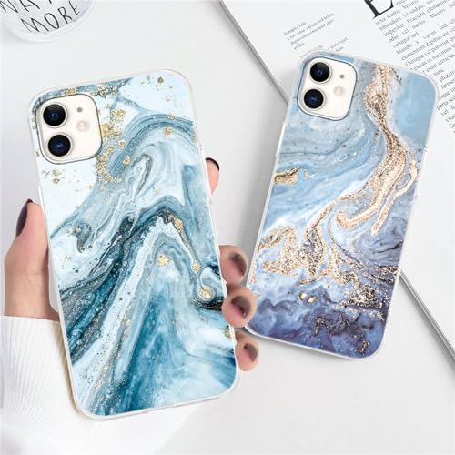 Xylota 2 Stück Handyhülle für iPhone 11 6,1" Hülle, Durchsichtig Aesthetic Marmor Muster Case, Transparent Weich Silikon Dünn TPU Stoßfeste Kratzfest Schutzhülle Frauen Mädchen Mode Cover, 01 Xylota 2 Stück Handyhülle für iPhone 11 6,1" Hülle, Durchsichtig Aesthetic Marmor Muster Case, Transparent Weich Silikon Dünn TPU Stoßfeste Kratzfest Schutzhülle Frauen Mädchen Mode Cover, 01 von Xylota