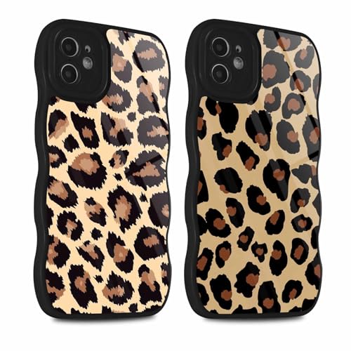 Xylota 2 Stück Handyhülle für iPhone 11 6,1" Hülle mit Muster Aesthetic Leopard, Niedliche Curly Wave TPU Design Case für Mädchen Frauen, Weiche Silikon Bumper Stoßfest Schutzhülle für iPhone 11, 03 Xylota 2 Stück Handyhülle für iPhone 11 6,1" Hülle mit Muster Aesthetic Leopard, Niedliche Curly Wave TPU Design Case für Mädchen Frauen, Weiche Silikon Bumper Stoßfest Schutzhülle für iPhone 11, 03 von Xylota