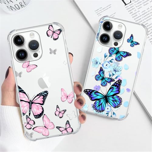 Xylota 2 Stück Handyhülle für iPhone 11 Pro 5,8" Hülle, Durchsichtig Aesthetic Schmetterling Muster Case, Transparent Dünn Silikon Weich TPU Stoßfeste Kratzfest Schutzhülle Frauen Mädchen Cover Xylota 2 Stück Handyhülle für iPhone 11 Pro 5,8" Hülle, Durchsichtig Aesthetic Schmetterling Muster Case, Transparent Dünn Silikon Weich TPU Stoßfeste Kratzfest Schutzhülle Frauen Mädchen Cover von Xylota