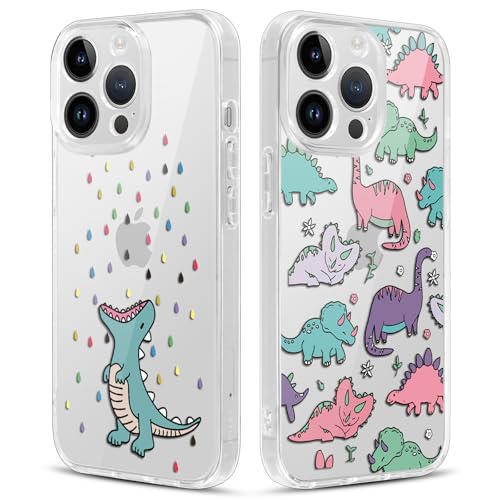 Xylota 2 Stück Handyhülle für iPhone 14 Pro Max 6,7" Hülle,Durchsichtig Niedliches Dinosaurier Muster Case, Transparent Dünn Silikon Weich TPU + PC Stoßfeste Kratzfest Schutzhülle Mädchen Frauen Cover Xylota 2 Stück Handyhülle für iPhone 14 Pro Max 6,7" Hülle,Durchsichtig Niedliches Dinosaurier Muster Case, Transparent Dünn Silikon Weich TPU + PC Stoßfeste Kratzfest Schutzhülle Mädchen Frauen Cover von Xylota