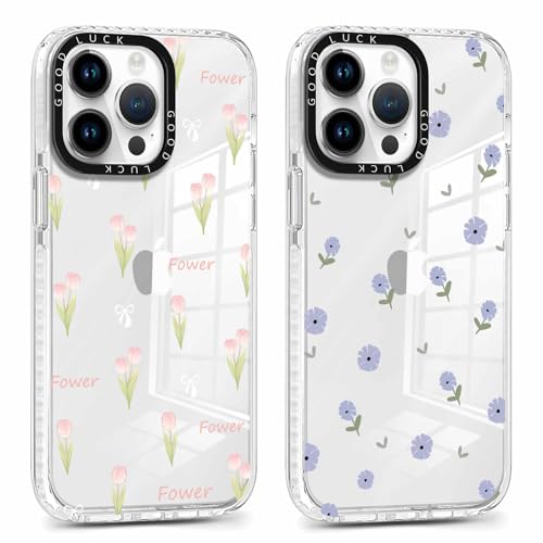 Xylota 2 Stück Transparent Handyhülle für iPhone 16 Pro 6,3" Hülle, Durchsichtig Case Muster Aesthetic Blumen Mädchen Frauen Schutzhülle, Weich Silikon TPU Bumper Stoßfeste Cover für iPhone 16 Pro,23 Xylota 2 Stück Transparent Handyhülle für iPhone 16 Pro 6,3" Hülle, Durchsichtig Case Muster Aesthetic Blumen Mädchen Frauen Schutzhülle, Weich Silikon TPU Bumper Stoßfeste Cover für iPhone 16 Pro,23 von Xylota