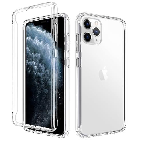 Xylota 360 Grad für Apple iPhone 11 Pro Hülle 5,8", Transparent Handyhülle Ganzkörper mit Displayschutz Kameraschutz, Robust Stoßfeste Fullbody Durchsichtig Schutzhülle für iPhone11 Pro, Klar von Xylota