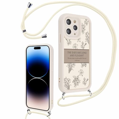 Xylota Handykette für iPhone 14 Pro Max 6,7'' Hülle mit Band, Silikon Aesthetic Muster Design Handyhülle mit Kette Kordel Schlüsselband,Mädchen Schutzhülle für iPhone 14 Pro Max zum Umhängen, Blume 07 Xylota Handykette für iPhone 14 Pro Max 6,7'' Hülle mit Band, Silikon Aesthetic Muster Design Handyhülle mit Kette Kordel Schlüsselband,Mädchen Schutzhülle für iPhone 14 Pro Max zum Umhängen, Blume 07 von Xylota