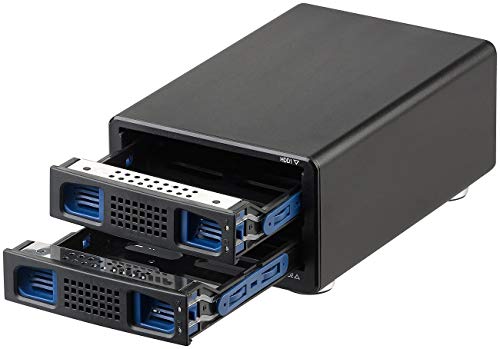 Xystec HDD Gehäuse: 2-Fach-Festplatten-Gehäuse für 3,5"- & 2,5"-SATA, USB 3.0, RAID (Festplattengehäuse 3 5 Zoll, 2 Fach Festplattengehäuse, Docking Station) von Xystec