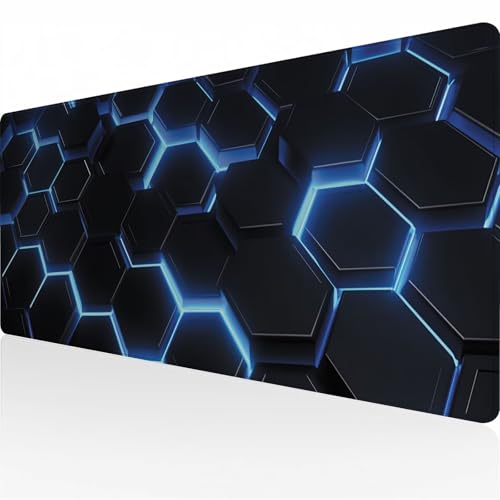 Gaming XXL Mauspad Groß Mousepad Dunkelblaues Sechseck 900x400x3mm schreibtischunterlage Large Size Vernähte Kanten WassXerdicht Anti-Rutsch Schreibtisch Mat für Gamer, PC, Maus und Tastatur 0033 Gaming XXL Mauspad Groß Mousepad Dunkelblaues Sechseck 900x400x3mm schreibtischunterlage Large Size Vernähte Kanten WassXerdicht Anti-Rutsch Schreibtisch Mat für Gamer, PC, Maus und Tastatur 0033 von Xyyhdm