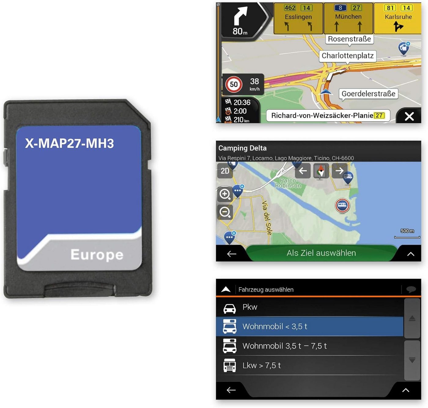 Xzent X-MAP27-MH3 Micro SD-Karte f. Reisemobil Navigation XZENT X-427 X-F270 Autoradio Xzent X-MAP27-MH3 Micro SD-Karte f. Reisemobil Navigation XZENT X-427 X-F270 Autoradio von Xzent