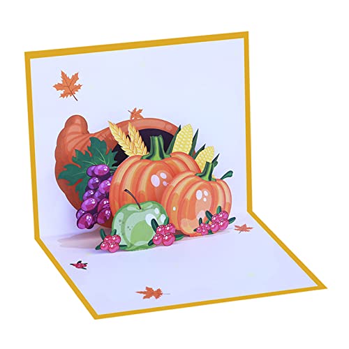 3D-Grußkarte für Thanksgiving, Kürbis, Festival-Einladung, Grußkarten, Gedenkkarten zum Valentinstag, Geschenk, Erntedank-Karte von Xzmzbxzb