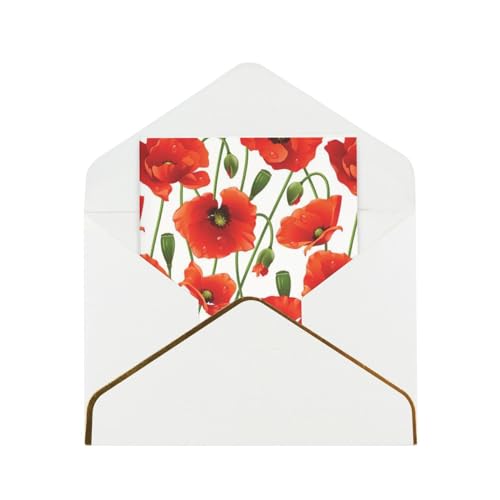 Xzsxhe Blume Drucken Grußkarten Karten mit Umschlägen Kartenset Einladungen Dankeskarten Weiß von Xzsxhe