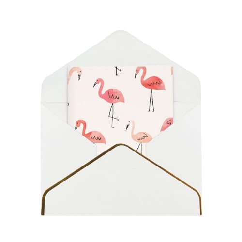 Xzsxhe Flamingo Druck Grußkarten Karten mit Umschlägen Kartenset Einladungen Dankeskarten von Xzsxhe