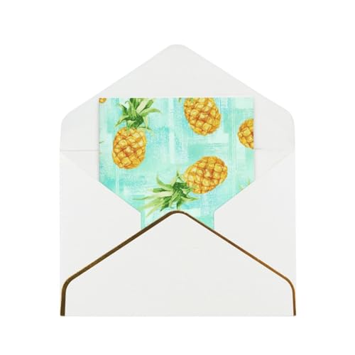 Xzsxhe Grüne Ananas.Drucken Grußkarten/Karten mit Umschlägen, Kartenset, Einladungen, Dankeskarten von Xzsxhe