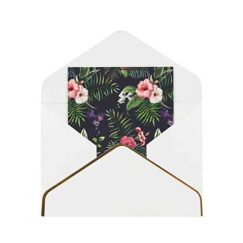 Xzsxhe Grußkarten mit Blumenmuster, mit Umschlägen, Kartenset, Einladungen, Dankeskarten, Weiß von Xzsxhe
