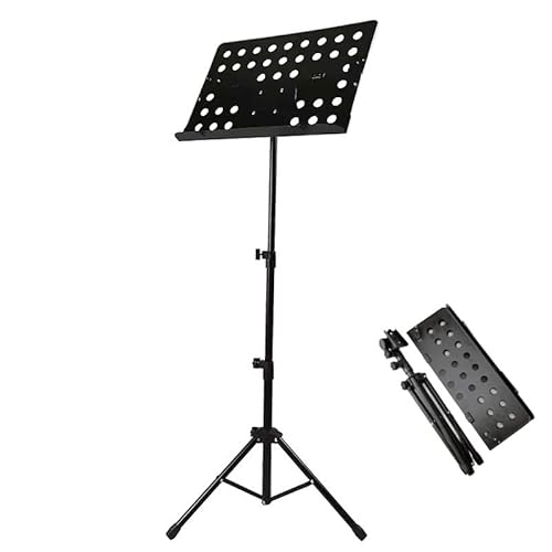 Notenständer für Notenblätter, höhenverstellbar, faltbar, für Orchesterbuch, Papier und Mikrofon, Stativständer von Y-Nut