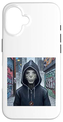 Alien, weiß Hülle für iPhone 16 Alien, weiß Hülle für iPhone 16 von Y.B YouthBlood