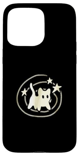 90er Jahre Y2K Gruselige Kater Katze hat Angst unter Sternenschwanz Hülle für iPhone 15 Pro Max von Y2K 90s Cat Tomcat for Women Men
