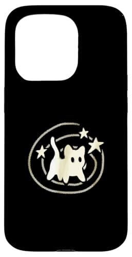 90er Jahre Y2K Gruselige Kater Katze hat Angst unter Sternenschwanz Hülle für iPhone 15 Pro von Y2K 90s Cat Tomcat for Women Men