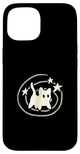 90er Jahre Y2K Gruselige Kater Katze hat Angst unter Sternenschwanz Hülle für iPhone 15 von Y2K 90s Cat Tomcat for Women Men